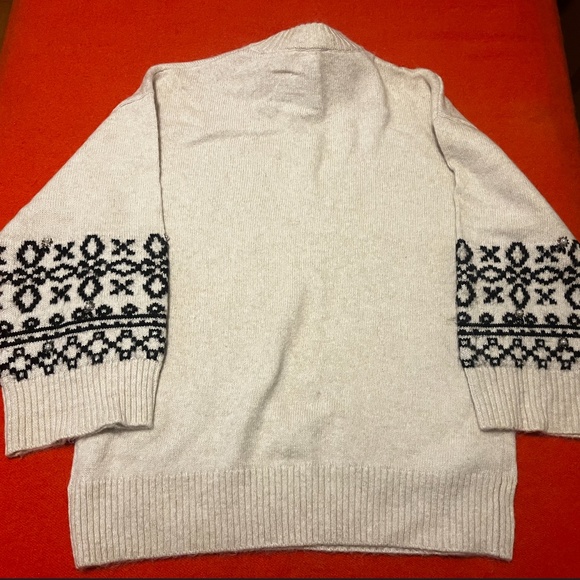 H&M premium boho white gray embellished touch of alpaca oversized sweater NWT - Picture 11 of 11